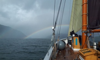 Wetter im Langenuen-Fjord hinter Stord